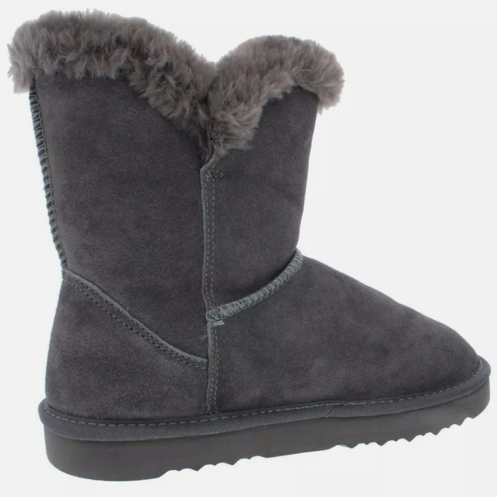 Style & Co. Womens Tiny 2 Gray Suede Winter Boots Shoes 8 Medium